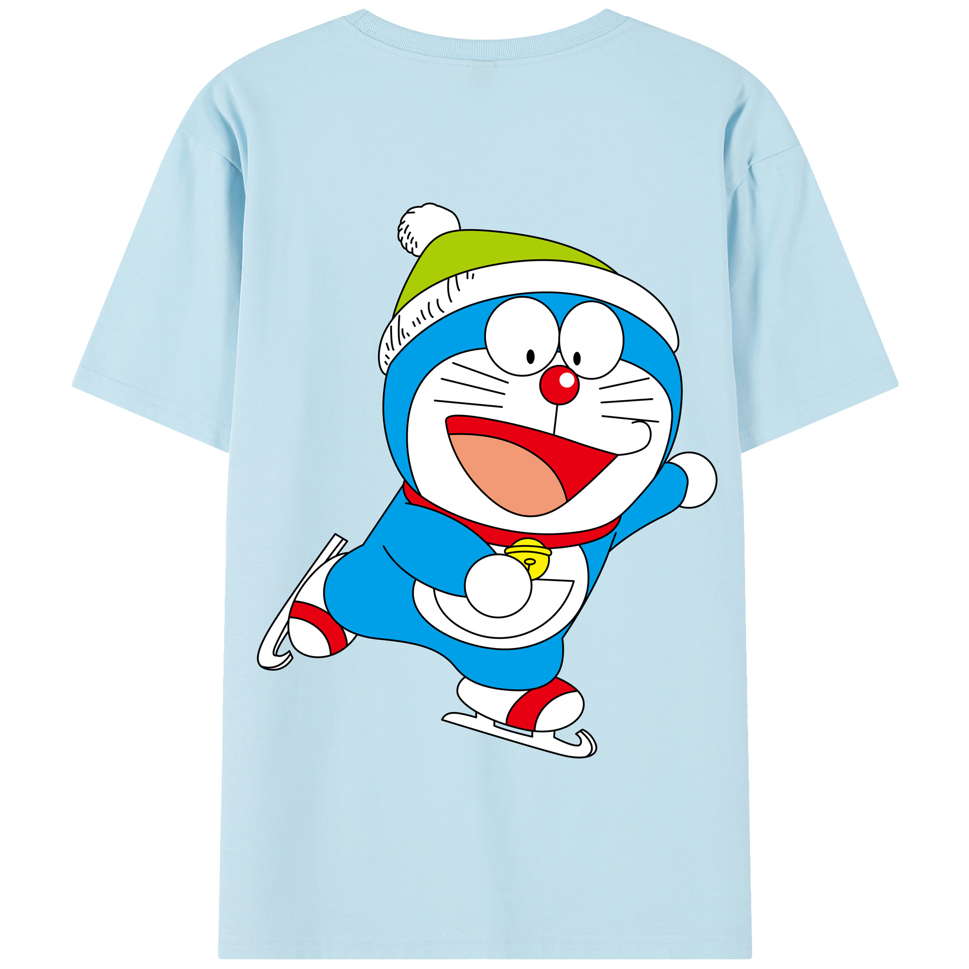 （画像用） ドラえもん Doraemon 綿100％半袖Tシャツ（背面プリント）
